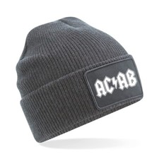 AC AB AC/DC Art Removable Patch Beanie Mütze Hooligan Ultras 13 12 AC/AB