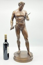 ❗️Antike XXL Bronzeskulptur Fritz Heinemann Fechter, Athlet, Akt 71cm hoch TOP❗️