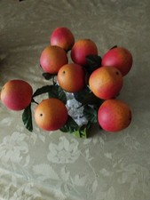 8x Apfel Äpfel rot  Blätter  Obst Deko Kunstblumen Künstliche