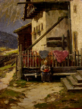 Ölgemälde Gebirgslandschaft - signiert Hans Frahm München