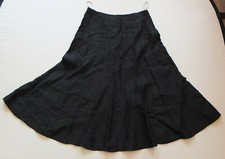 * COCON FRITZSCH Leinen Maxi Rock Gr. 40 L NEUwertig Schwarz