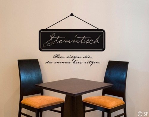 Wandtattoo stammtisch esstisch - wandtattoo,