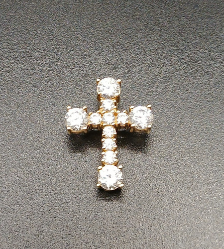 Anhänger kreuz gold - 333, mit