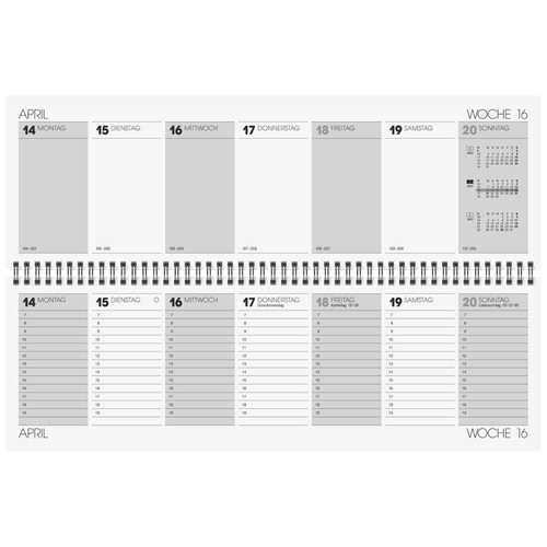 Brunnen quertischkalender - brunnen,
