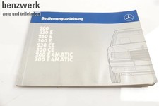 Mercedes W124 Betriebsanleitung Bedienungsanleitung ORIGINAL 1245844097 ✔️