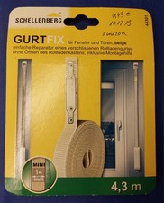SCHELLENBERG GURTFIX 44301 Rolladen Gurt Jalou MINI 14 mm 4,3m beige Montagehilf