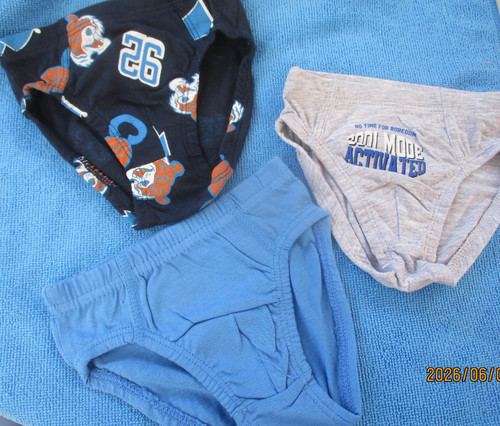 Jungen slips blau grau - ,