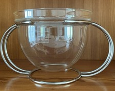 MONO FILIO Schale unbenutzt Glas 17 cm Gestell Edelstahl Tassilo von Grolman