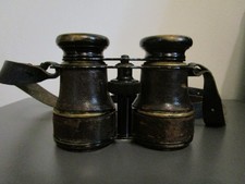 altes Fernglas mit Kompass, Vintage, Leder/Messing,  Marke Iris Paris