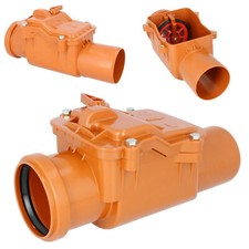 Rückstauklappe  Ø 110 mm Rückstauverschluss Rattenschutz für HT / KG Rohre