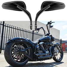 2x Schwarz Motorrad Spiegel