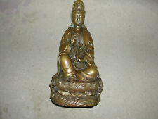 Guan-Yin Buddha Figur Messing China Kwan-Yin Statue 320 mm