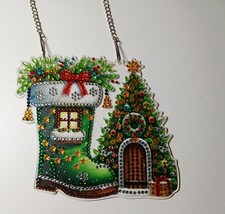 Deko Weihnachten Winter FENSTERBILD  Christbaum Nikolaus 