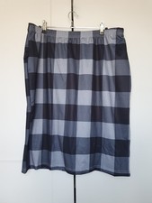 Rock Kariert Schwarz Grau Mit