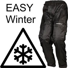 MODEKA Thermohose EASY Motorradhose Hose schwarz lang warm gefüttert Regen Wärme
