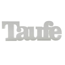 Holz Aufsteller Taufe Weiß 30 cm Deko Taufaltar Dekoration Taufdeko Tischdeko