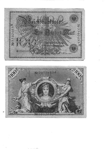 100 mark vom februar - februar, 1908