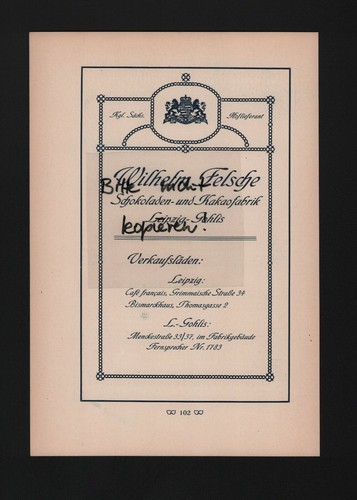 Leipzig werbung 1908 - leipzig,,
