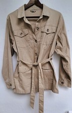 Baumwoll Jacke im Safari-Stil  Gr.46  Farbe: beige, khaki, neuwertig