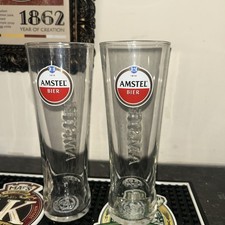 2x Amstel Bier Pint 20oz