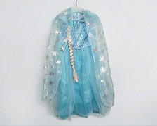 Elsa Kostüm, Größe 130, Karneval, Blau, Schneekönigin 