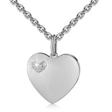 Anhänger Herz mit Zirkon Kette Gravur Tierkreiszeichen Sternzeichen 925 Silber