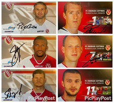 6 Energie Cottbus Autogrammkarten Piplica Kioyo Baumgart Tremmel Rost Iliev
