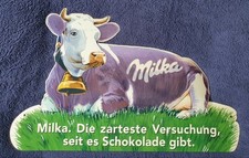 Milka Emailschild Emaile Werbeschild Reklameschild Schokolade Landwirtschaft Veb