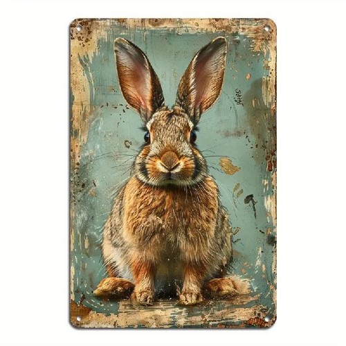 Blechschild hase kaninchen - blechschild,