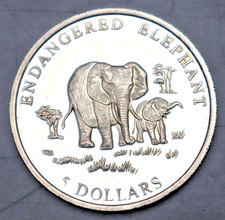 LIBERIA: 5 Dollars 2000