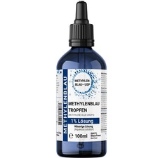 1x 100ml Methylenblau Lösung 1 % – Tropfen in Pharmaqualität mit Pipette Glas