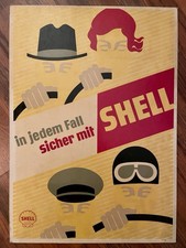 Original Shell Werbung Pappschild Pappdisplay ca. 1950/1960 - kein Blechschild