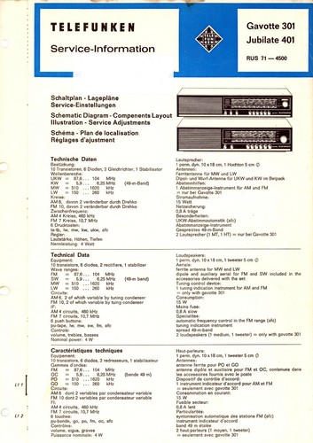 Telefunken service manual - telefunken,