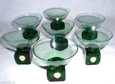 Trelleborg / Malmöhus ~ 7 grüne Likörschalen / Schnapsgläser ~ Rarität um 1940