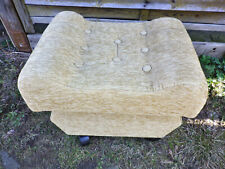 Sitzhocker Couch Hocker mit Rollen hellbraun sandfarben 50x36x38 cm we304