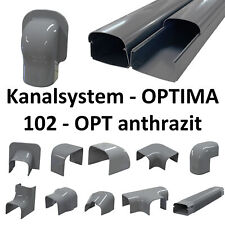 Kanalsystem OPTIMA 102 - OPT in anthrazitgrau, für Klimaanlagen / Wärmepumpen