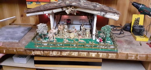 Große weihnachtskrippe mit - weihnachtskrippe,