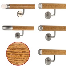 Aluminium Handlauf Eiche Holz