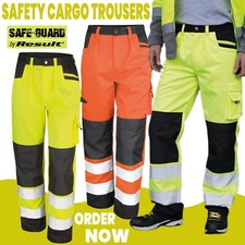 Result Safeguard Contrast Hi Vis Safety Cargo Trouser Workwear R327X
