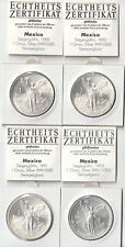 MDS MEXIKO MEXICO 4 x LIBERTAD 1989 / 1990 / 1991 / 1993 "SIEGESGÖTTIN", SILBER