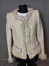 M*A*C*S Munich Barbara Kessels Fransen Blazer Jacke rosa/bunt