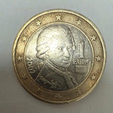 1 Euro Münze Österreich 2002 Mozart