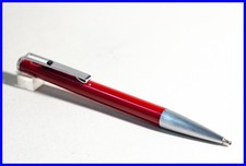 1980s MONTBLANC 780 Ball Pix Kugelschreiber in Rot & Stahl mit neuer Mine