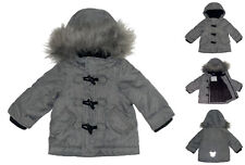 Baby Jungen Winterjacke Jacke Parka mit Kapuze gefüttert wasserabweisend 74 K1