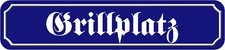 Schild Spruch "Grillplatz" 46