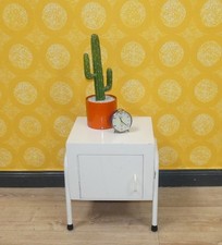 vintage industrial Style Nachtkästchen weiß Nachtschrank bedside table retro