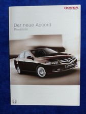 Honda Accord Type S - Preisliste MJ 2006 - Prospekt Brochure 04.2006