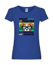 Vorsicht vor dem Frauchen Golden Retriever ist Harmlos Damen Shirt Weiß