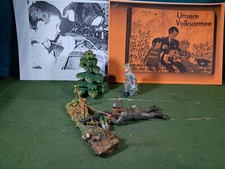 DDR Militärspielzeug PGH Effelder/Lisanto?NVA-Soldaten m. Drahtverhau+Bilderbuch