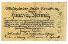 Notgeld Flensburg von 1919 zu